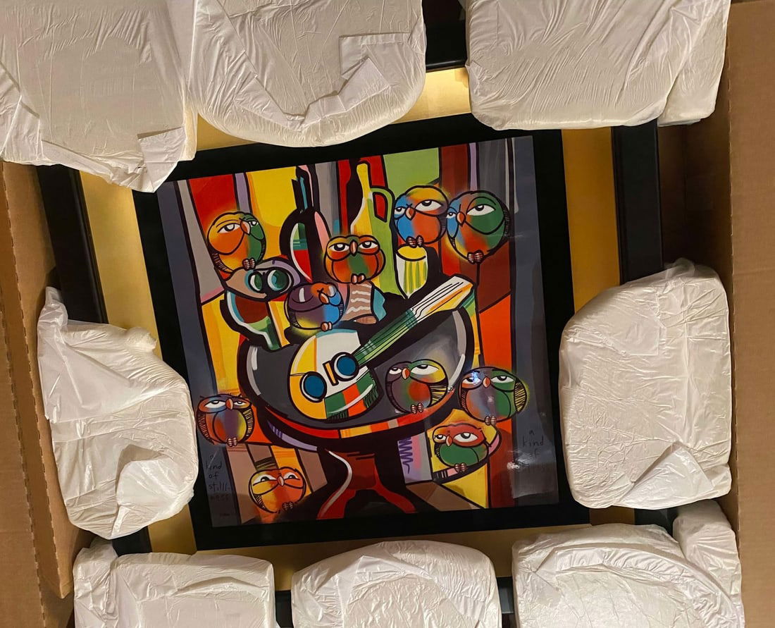 David Le Batard (as Lebo) "A Kind of Bliss: David Le Batard (as Lebo) "A Kind of Bliss" 2021 17" x 17" image size caldograph (digital multiple through dye-sublimation on wood). Hand-signed by the artist. Gallery framed, COA, Appraisal.