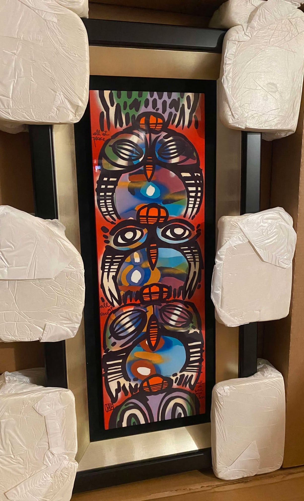 David Le Batard (as Lebo) "All is Well": David Le Batard (as Lebo) "All is Well" 2019 29 1/4" x 9 3/4" image size Caldograph (dye sublimation on wood). Hand-signed in pigment lower left by the artist. Gallery framed, COA, Appraisal