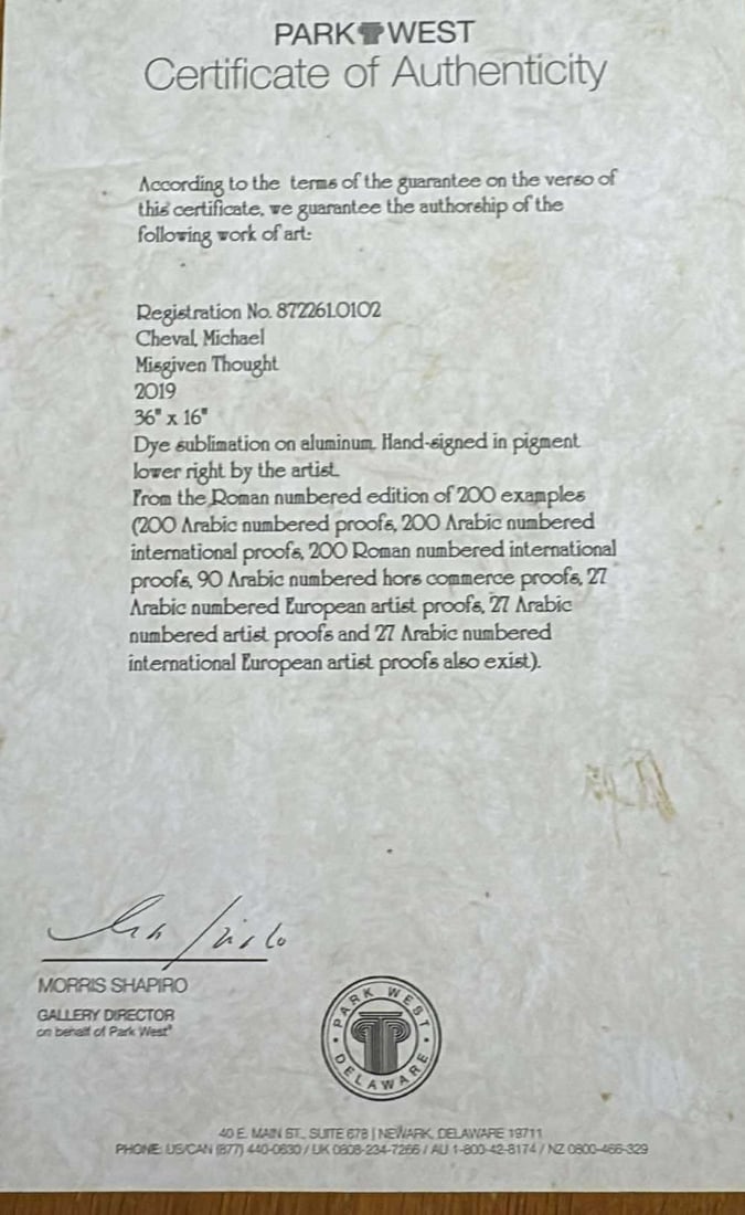 Michael Cheval "Misgiven Throught " - 2