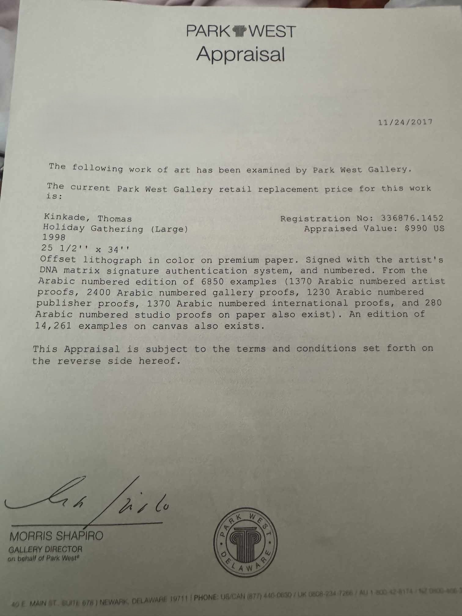 Thomas Kinkade "Holiday Gathering" - 3