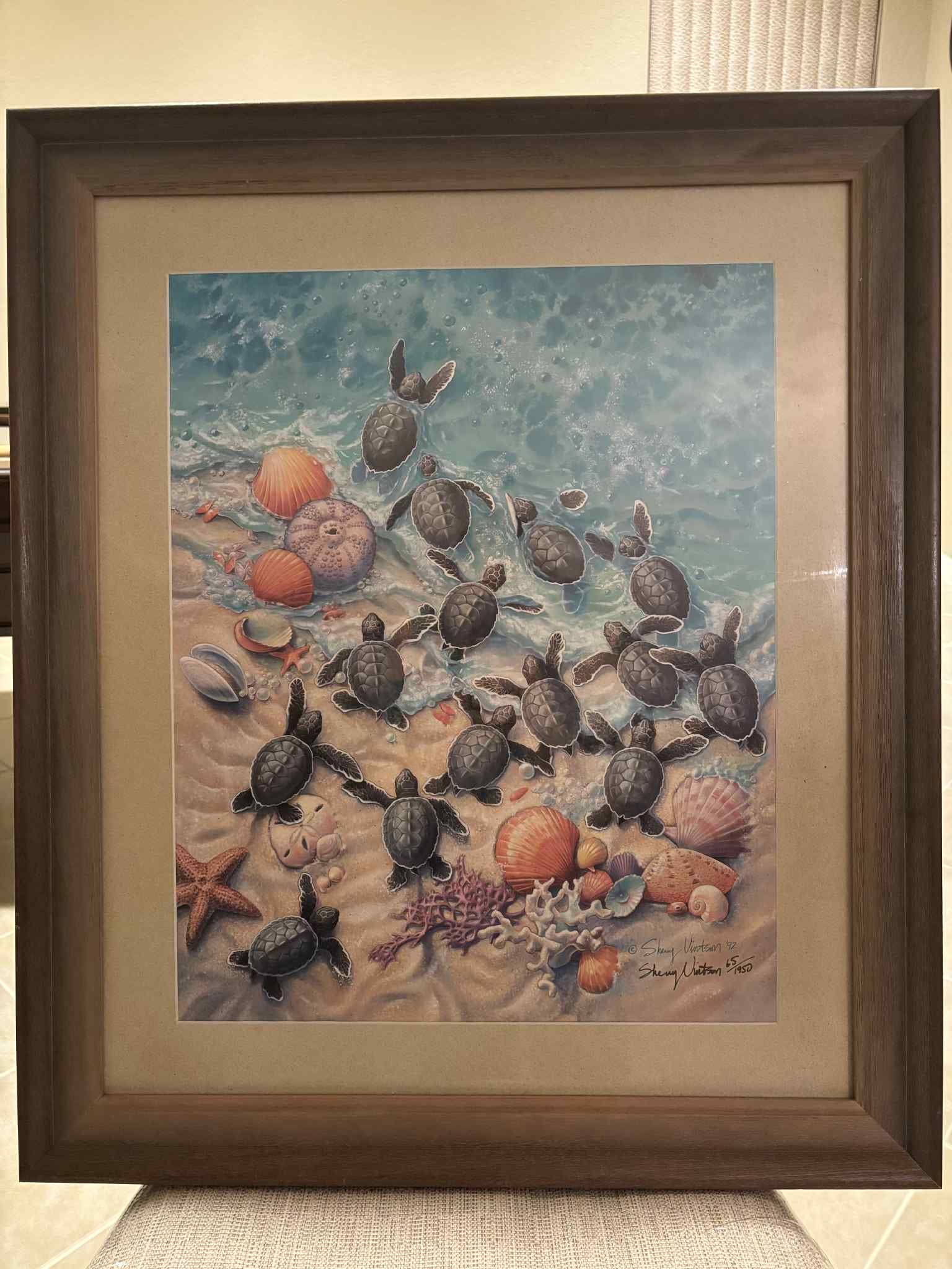 sherry winston turtles: Sherry Winston 15 1/2" x 19 1/2" image size