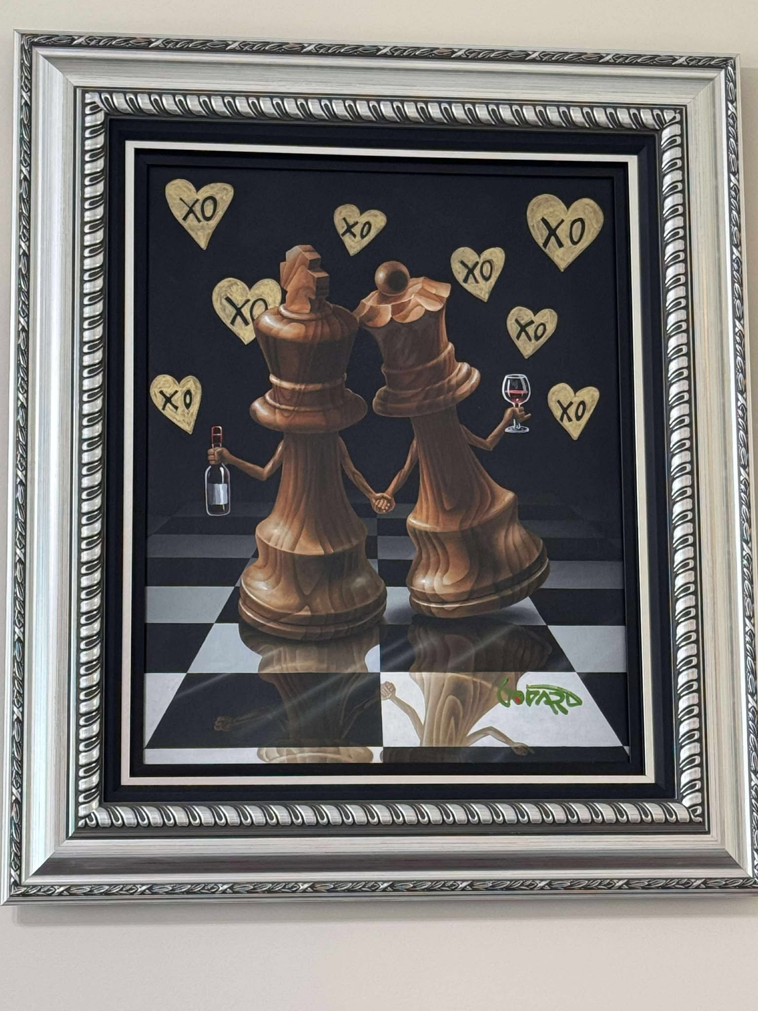 Michael Godard "Majesty" Unique: Michael Godard "Majesty" Unique 2022 25" x 20" image size Mixed media painting on canvas. Signed in pigment lower right by the artist. A unique work. Gallery framed, COA, Appraisal. AD