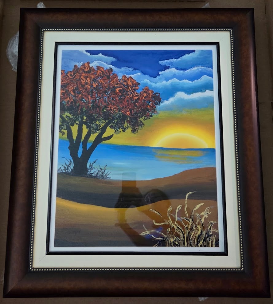 David Najar "Coast View II": David Najar "Coast View II" 2023 20" x 16" image size Giclee in color on paper. Hand-signed by the artist. Gallery framed, COA, Appraisal DB