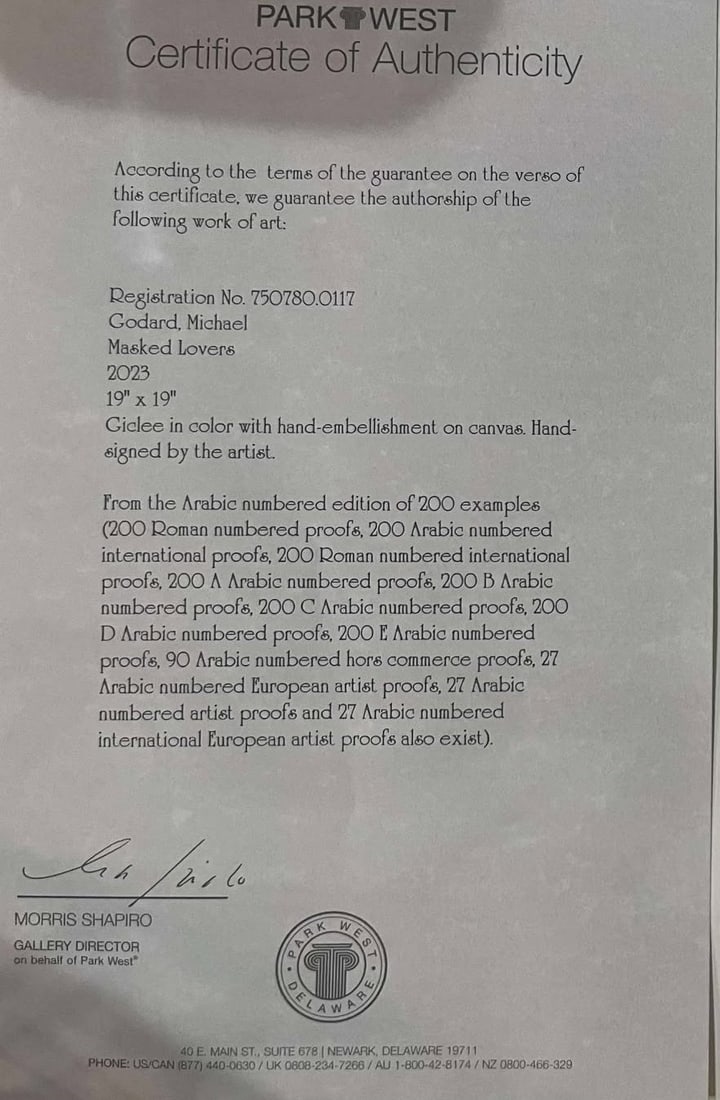 Michael Godard "Masked Lovers" - 2