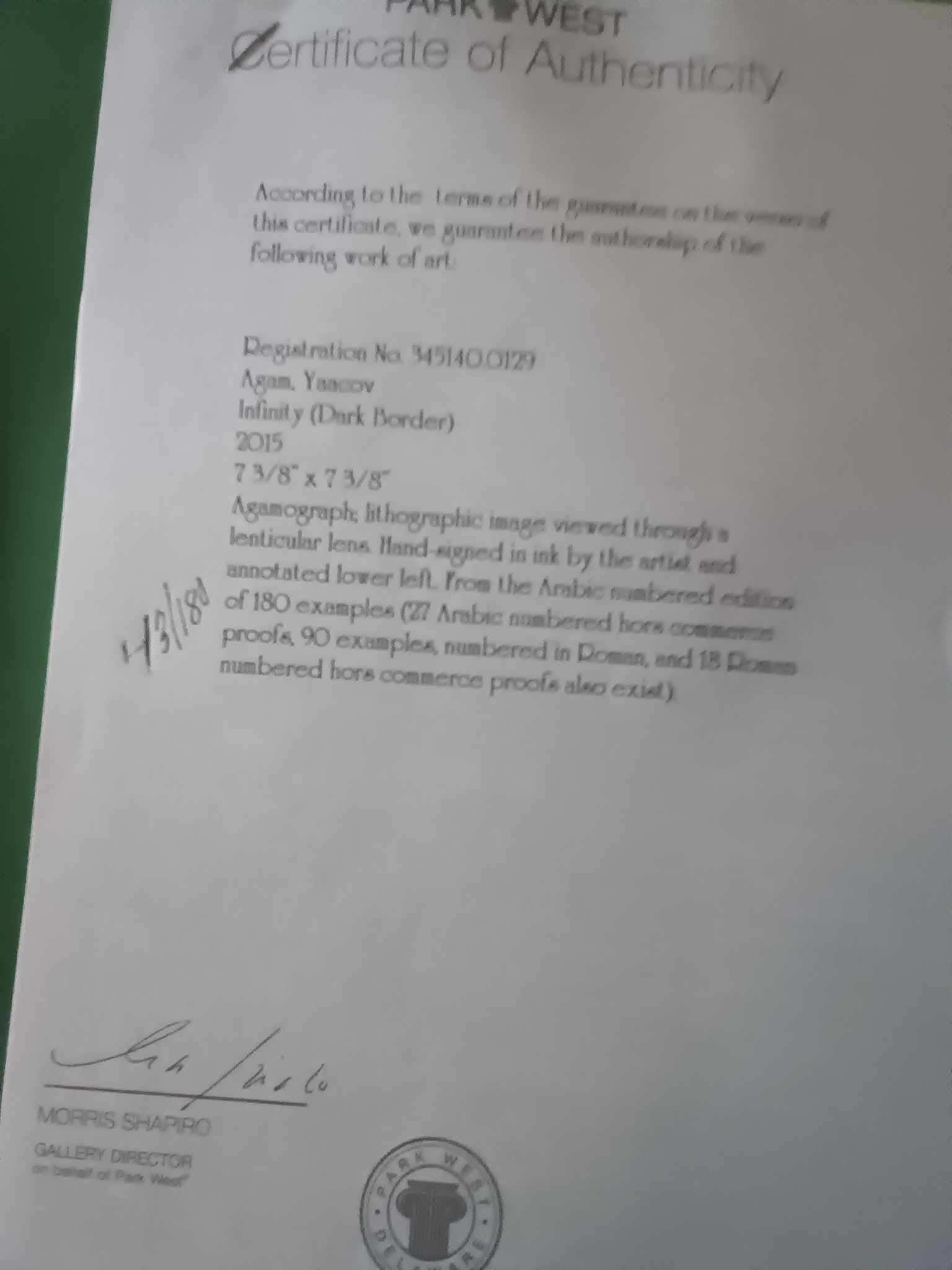 Yaacov Agam Infinity (Dark Border) - 2