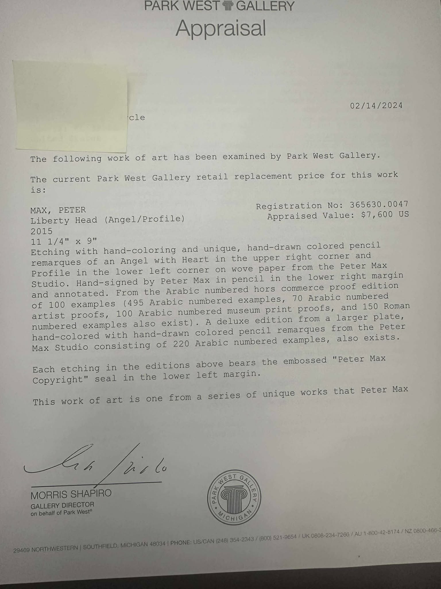 Peter Max Liberty Head (Angel/Profile) - 5