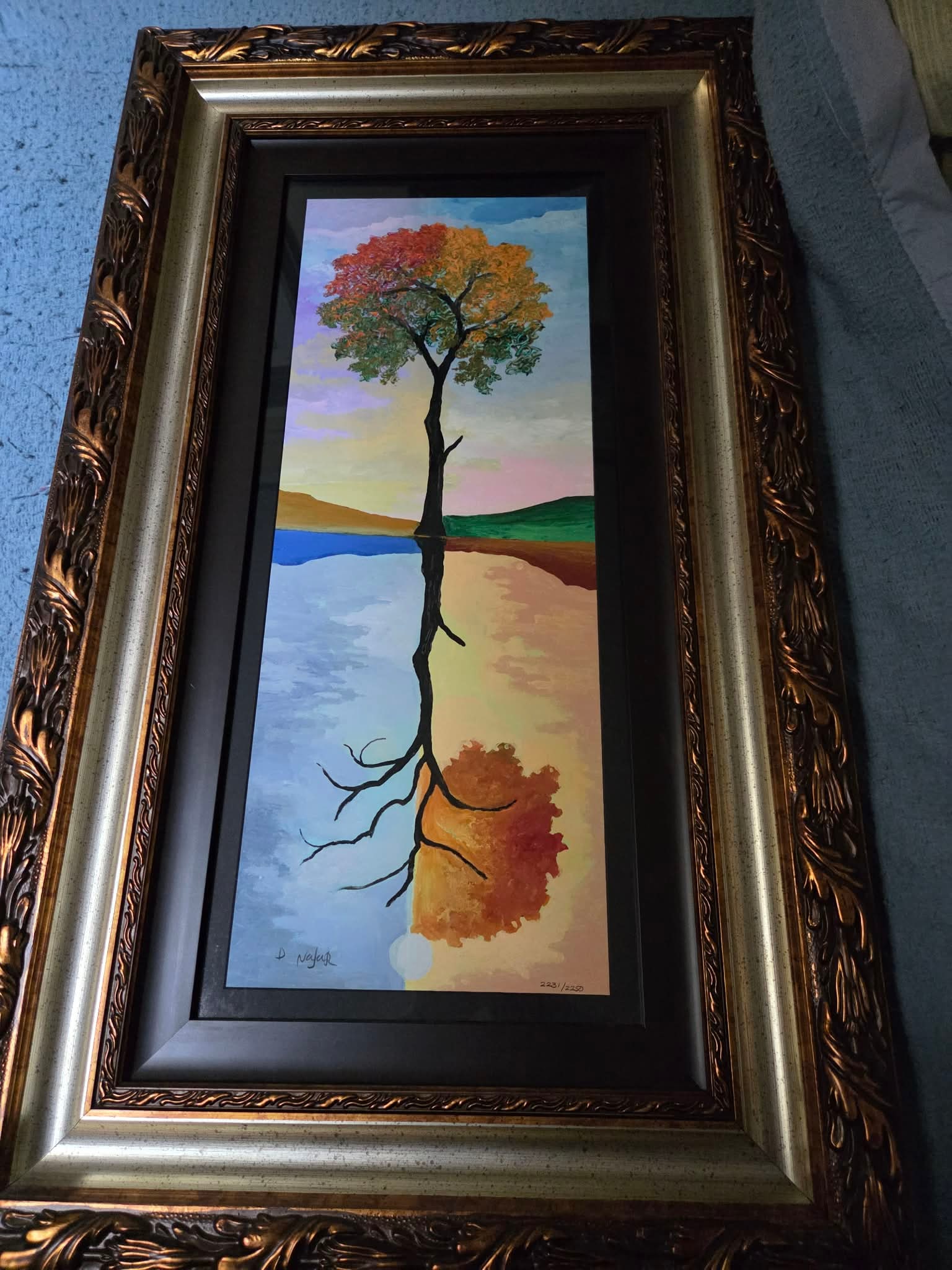 David Najar Starting Fresh: David Najar "Starting Fresh" 27 3/4" x 11" image size. Giclee in color on paper. Hand signed in pencil lower left by the artist. Gallery Framed. COA. Appraisal. NDR