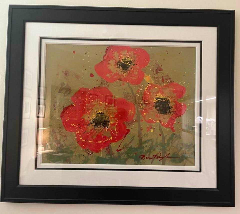 Dominic Panborn Three Unique: Dominic Pangborn "Three" Unique 2010 23" x 29" image size Acrylic painting on paper. Signed in pigment lowe right. A Unique work. Gallery framed, COA, Appraisal. NR