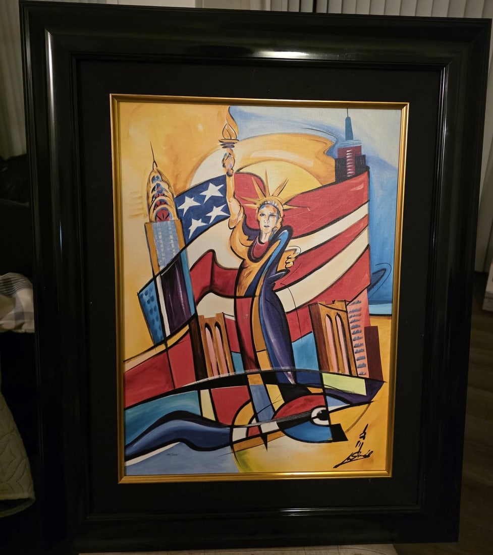 Alfred Gockel New York State of Mind: Alfred Gockel "New York State of Mind" New York State of Mind" 2005 19" x 14" image size Giclee in color on canvas. Signed in pigment lowe right. Gallery framed, COA, Appraisal. JEG