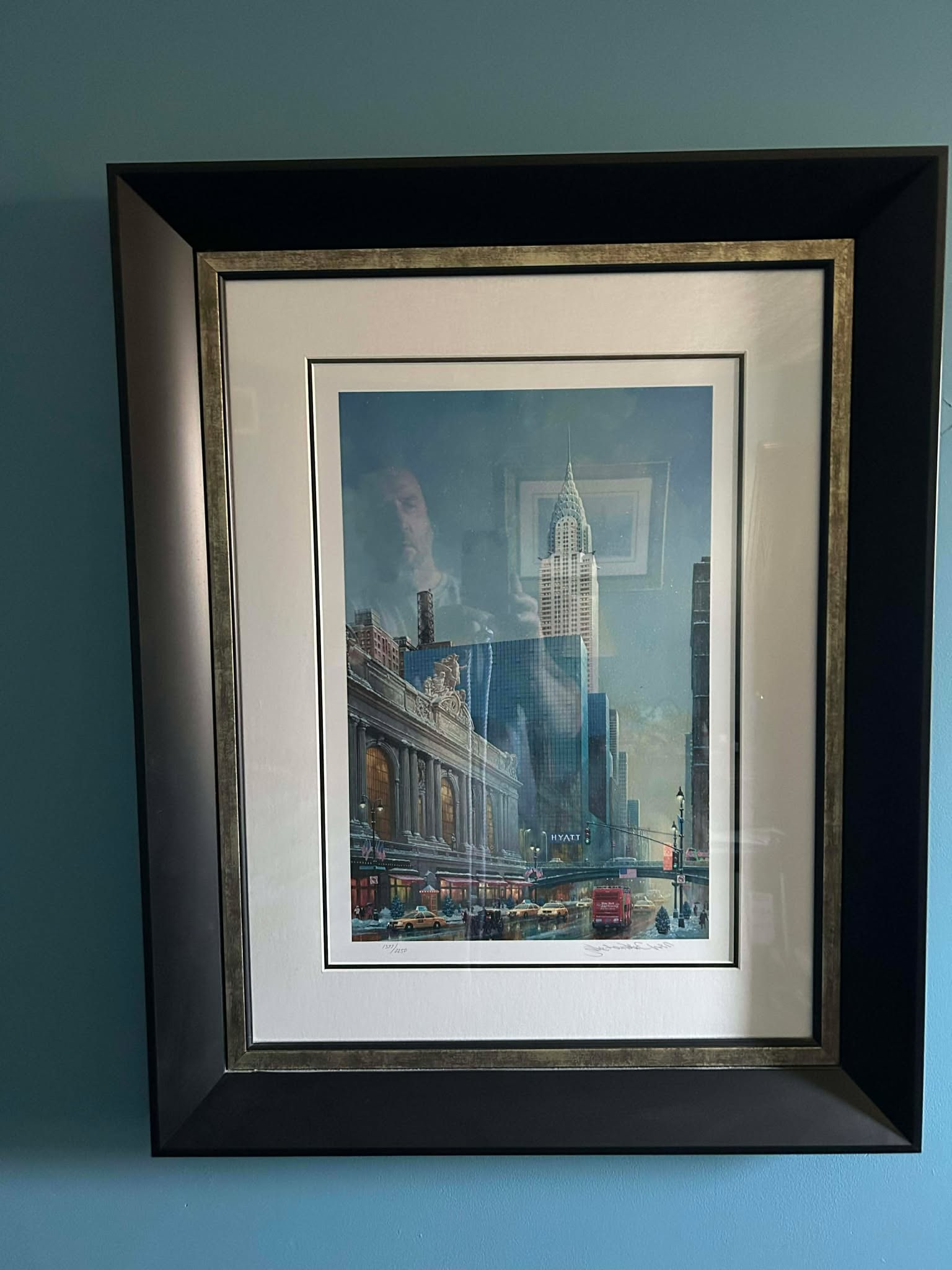 Alexander Chen Chrysler Building: Alexander Chen "Chrysler Building" 17 1/'2 x 11 1/2 Seriolitograph in color on paper. Hand signed b artist in pencil lower right martin and numbered in Arabic. Gallery Framed, COA, Appraisal. GB