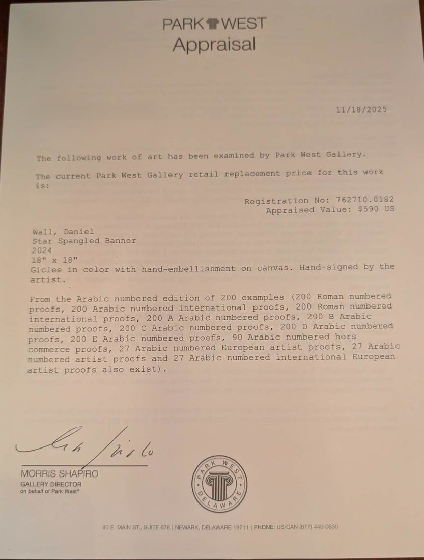Daniel Wall Star Spangled Banner - 3