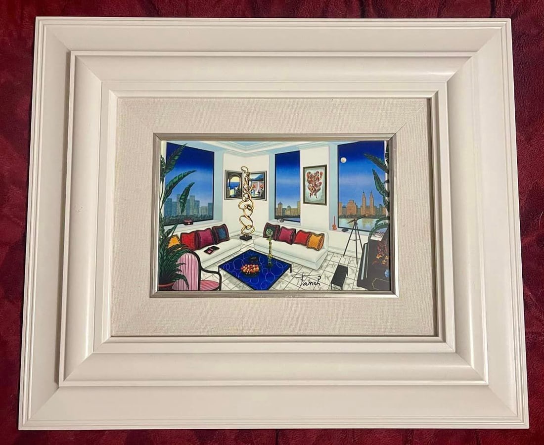 Fanch New York Moonscape: Fanch, (francois Ledan) "New York Moonscape" 2016 6" x 9" image size Digital multiple on aluminum through dye sublimation Hand-signed in ink lower right by the artist. Gallery framed LE COA