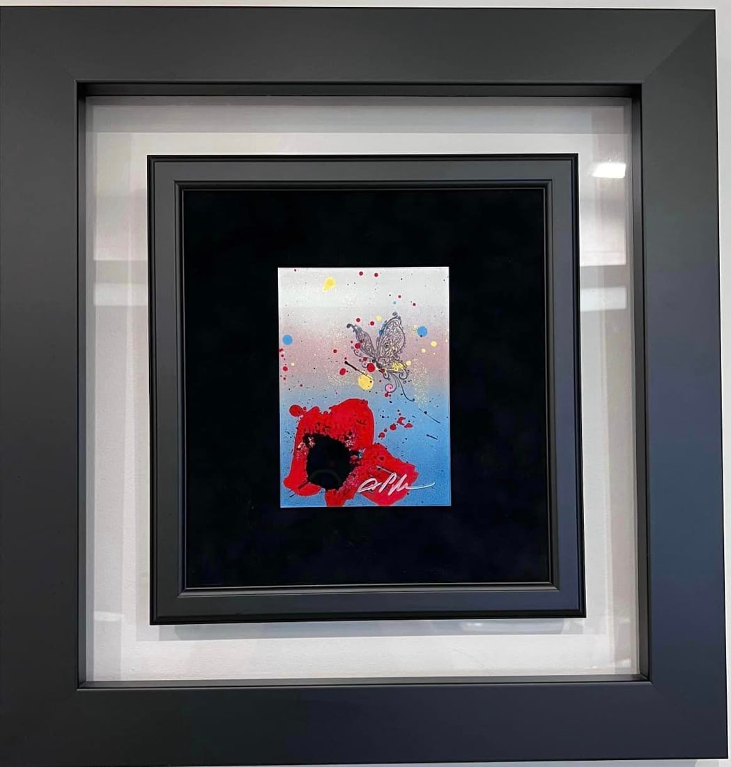 Natural Pleasures V: Dominic Pangborn "Natural Pleasures V" UNIQUE 2021 7" x 5" image size Mixed media painting on transparent acrylic panel. Hand-signed in pigment by the artist. COA