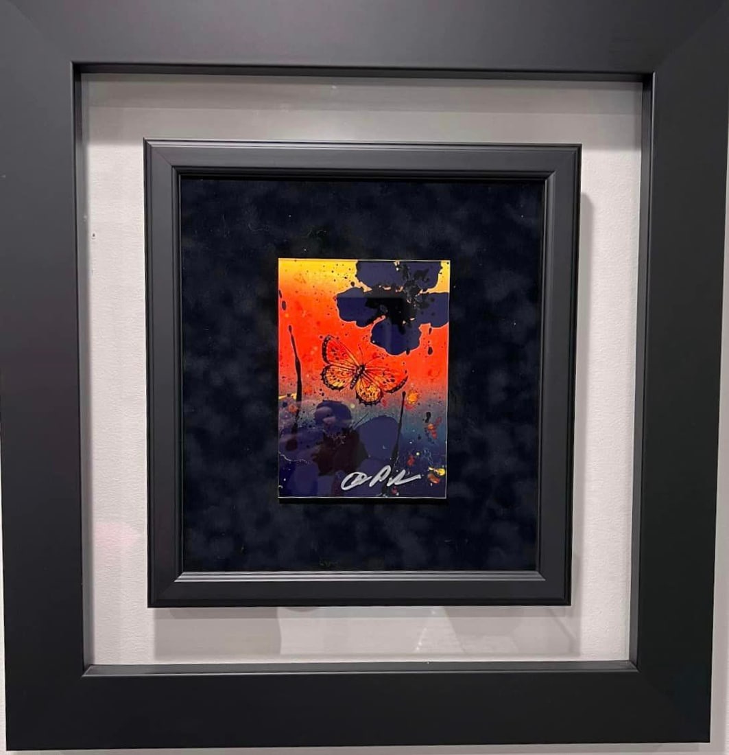 Skylight I: Dominic Pangborn "Skylight I" UNIQUE 2018 7" x 5" image size Mixed media painting on transparent acrylic panel. Hand-signed in ink lower right by the artist. COA