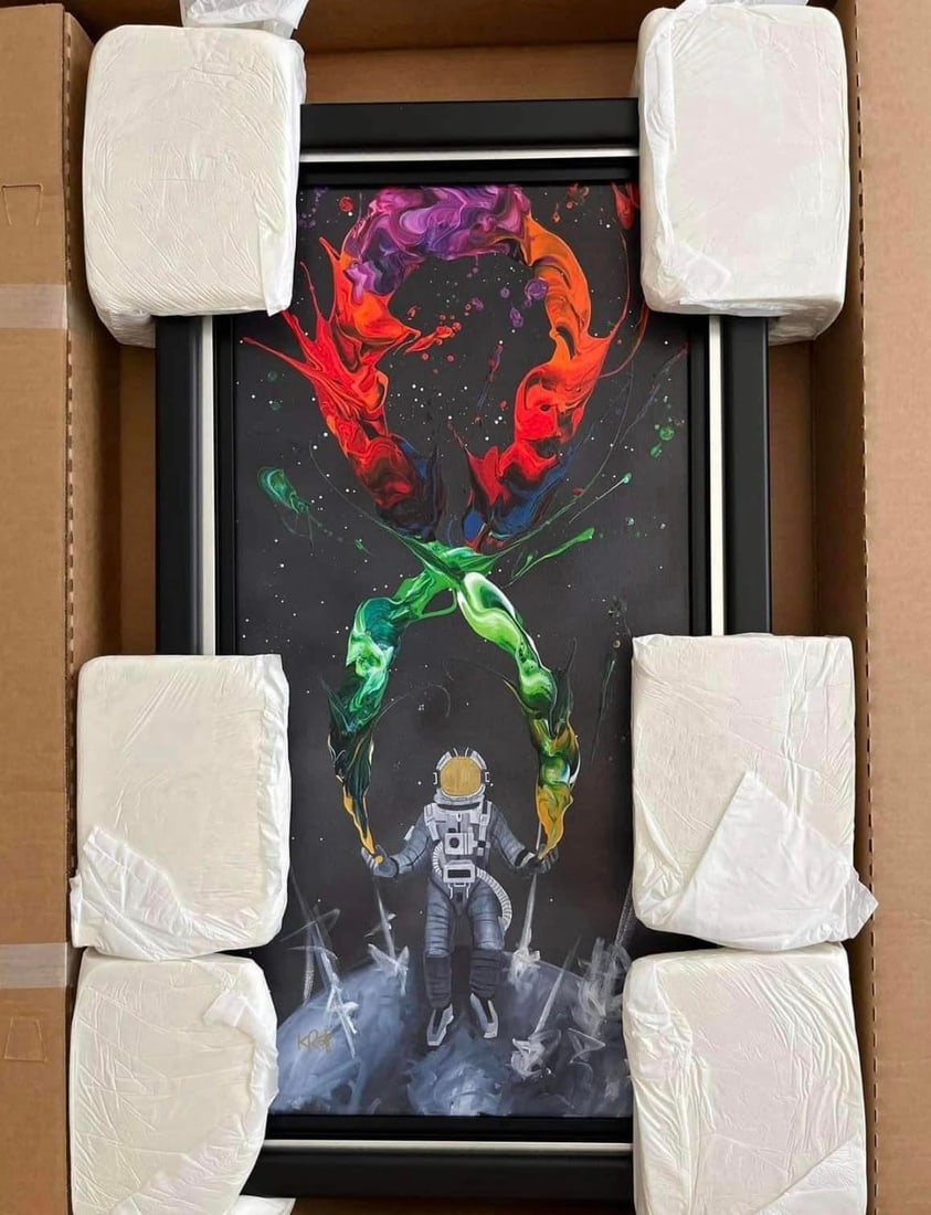 Infinite Kre8tion: Kre8 "Infinite Kre8tion" 2021 32" x 16" image size Giclee in color with hand-embellishment on canvas. Hand-signed by the artist. LE size of 20 Gallery framed