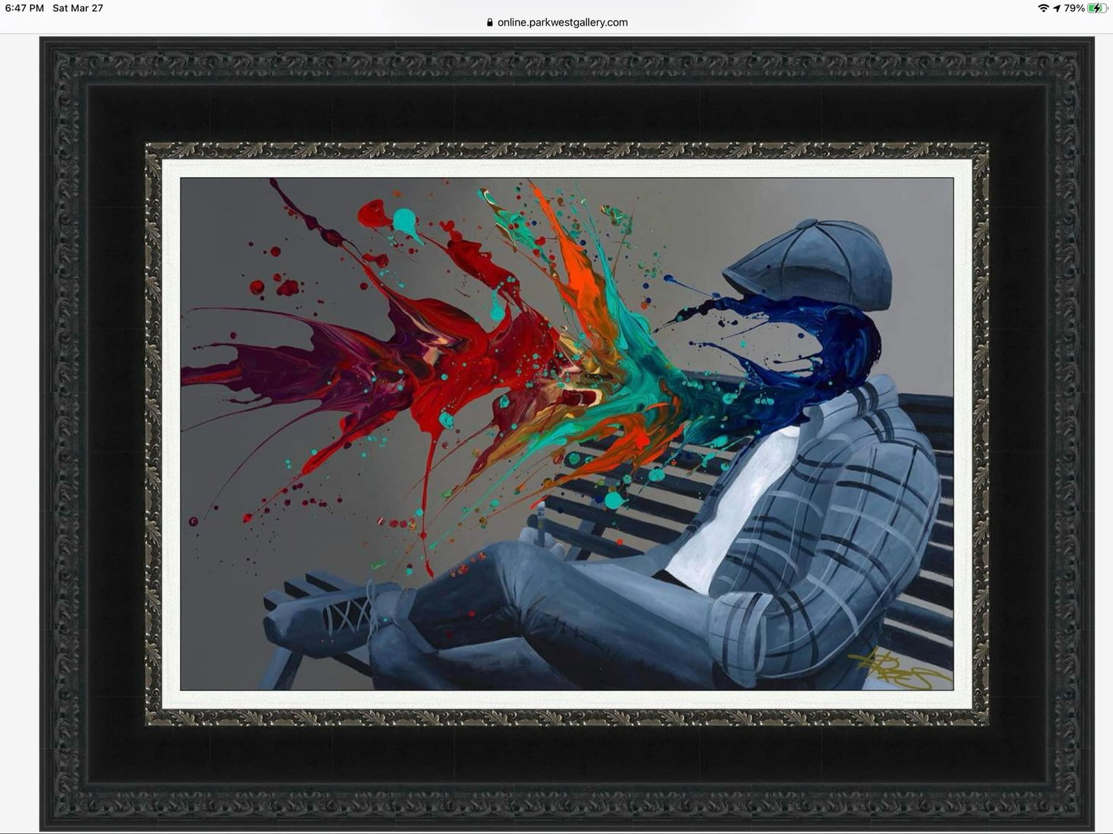 Kre8 Love Story UNIQUE: Kre8 "Love Story" Unique 2019 24" x 36" image size Acrylic painting on canvas. Hand-signed in ink lower right by the artist. A unique work. Gallery framed, COA, Appraisal