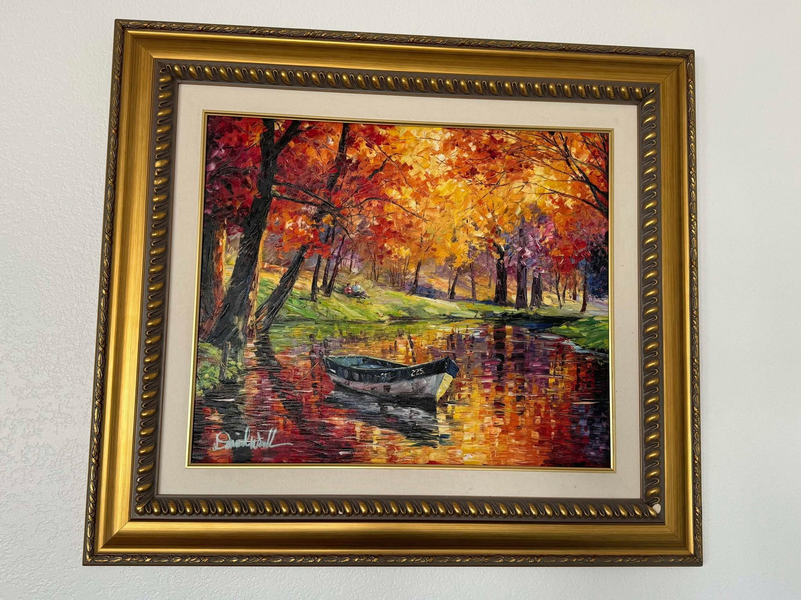 Daniel Wall Colorful Quiet Fall: Daneil Wall "Colorful Quiet Fall" 2016 20" x 24" image size Giclee in color. Signed by the artist lower left corner. Gallery framed
