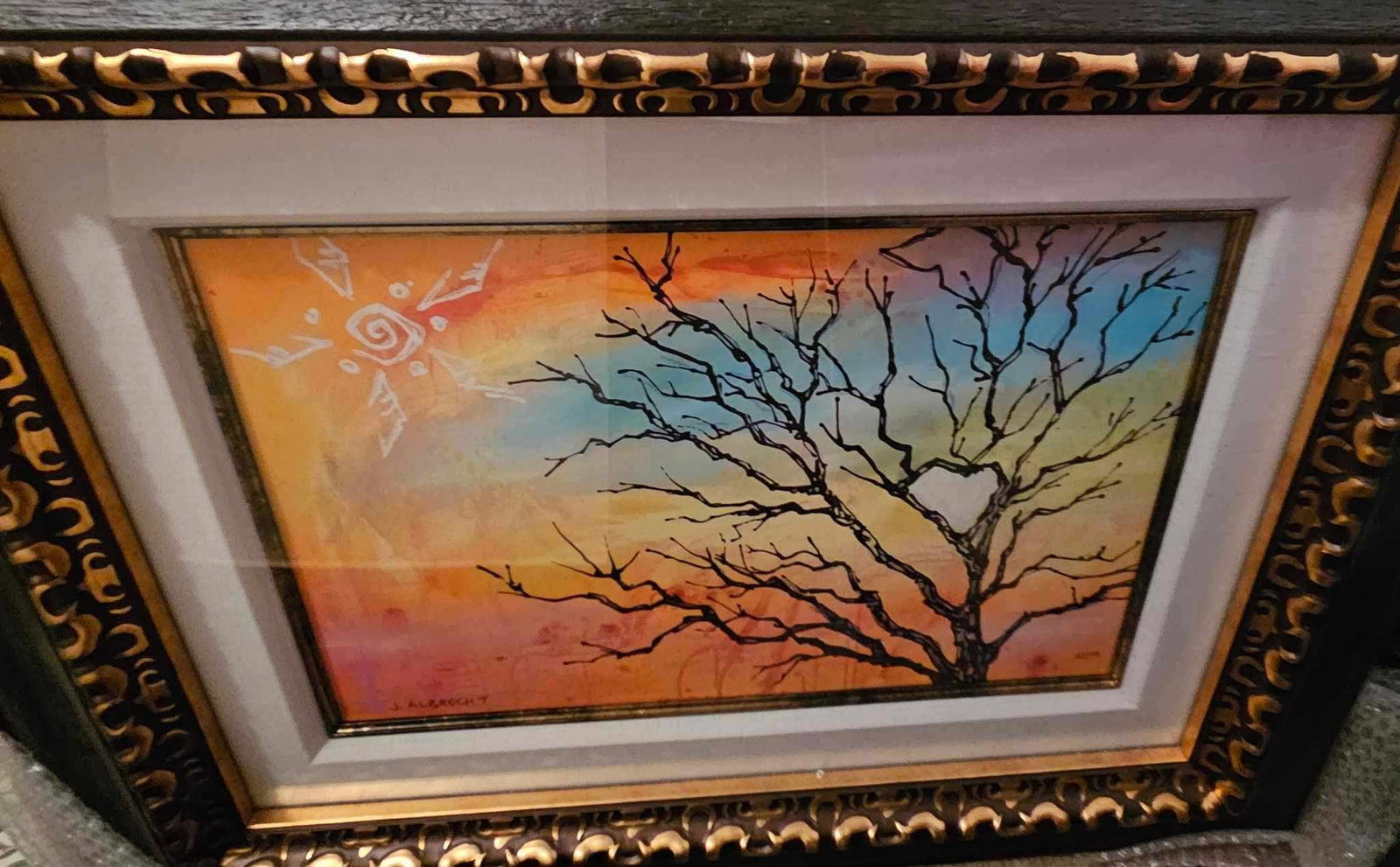 Jeff Albrecht Evening Reminder: Jeff Albrecht "Evening Reminder" 2022 12" x 18" image size Giclee in color on paper. Hand-signed by the artist. Gallery framed, COA, Appraisal