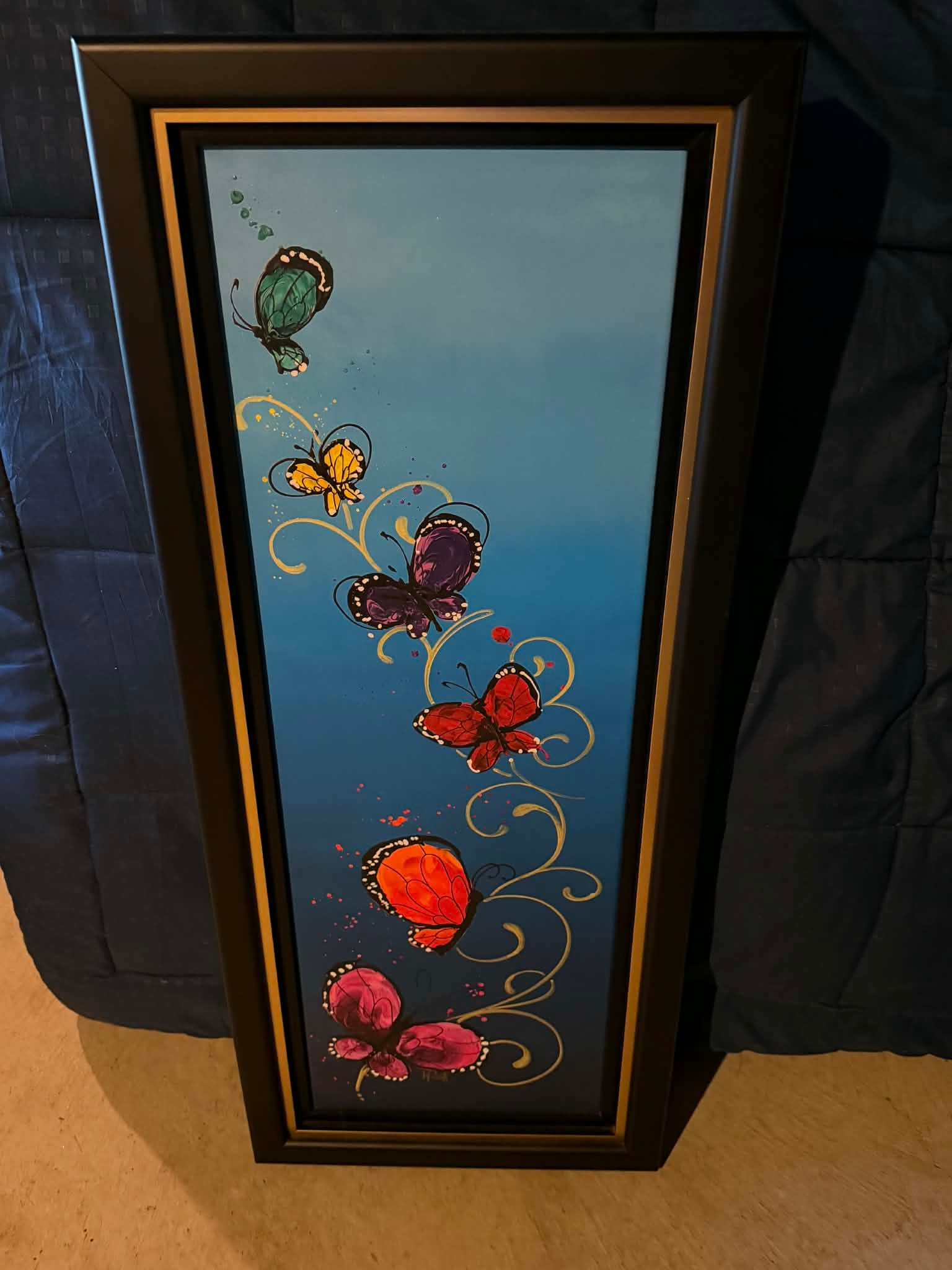 Kre8 Wings of Fruition: Kre8 "Wings of Fruition" 2021 36" x 12" Image size Giclee in color with hand-embellishment on canvas. Hand-signed by the artist. Gallery framed, COA, DKP