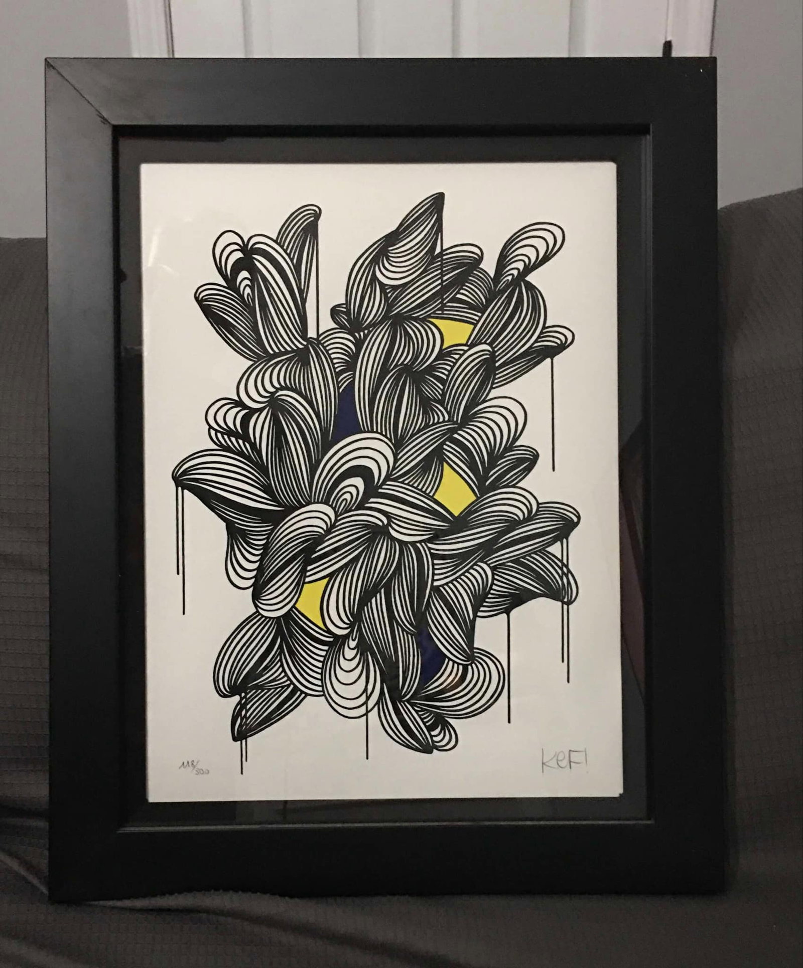 Kef! Storehouse of Good num 8: Kef! "Storehouse of Good #8" 1989 305mm X 410mm image size original screenprint in colors on 100% cotton paper. Hand signed by the artist lower right and numbered lower left.