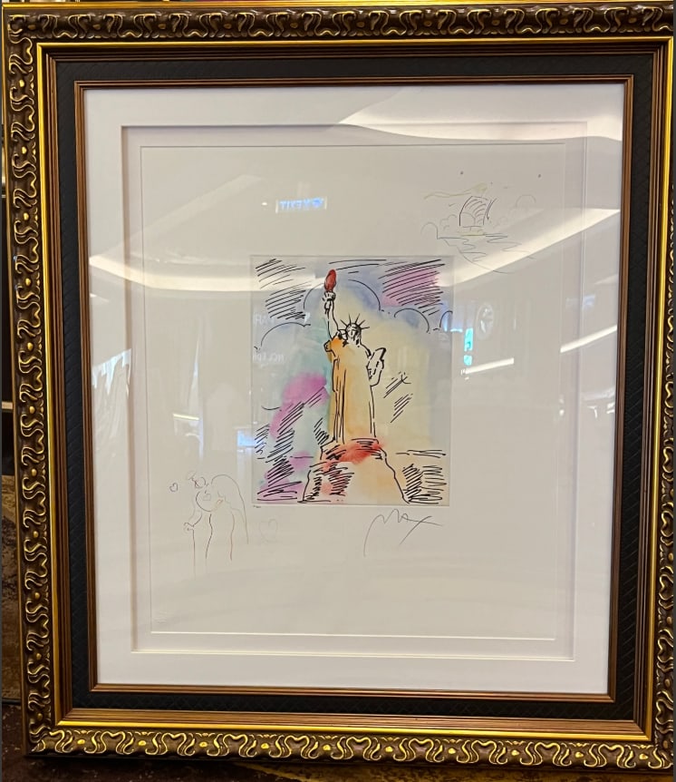 Peter Max Statue Of Liberty -Dlx (Sage with Cane/Profile) Unique (1 of 3)