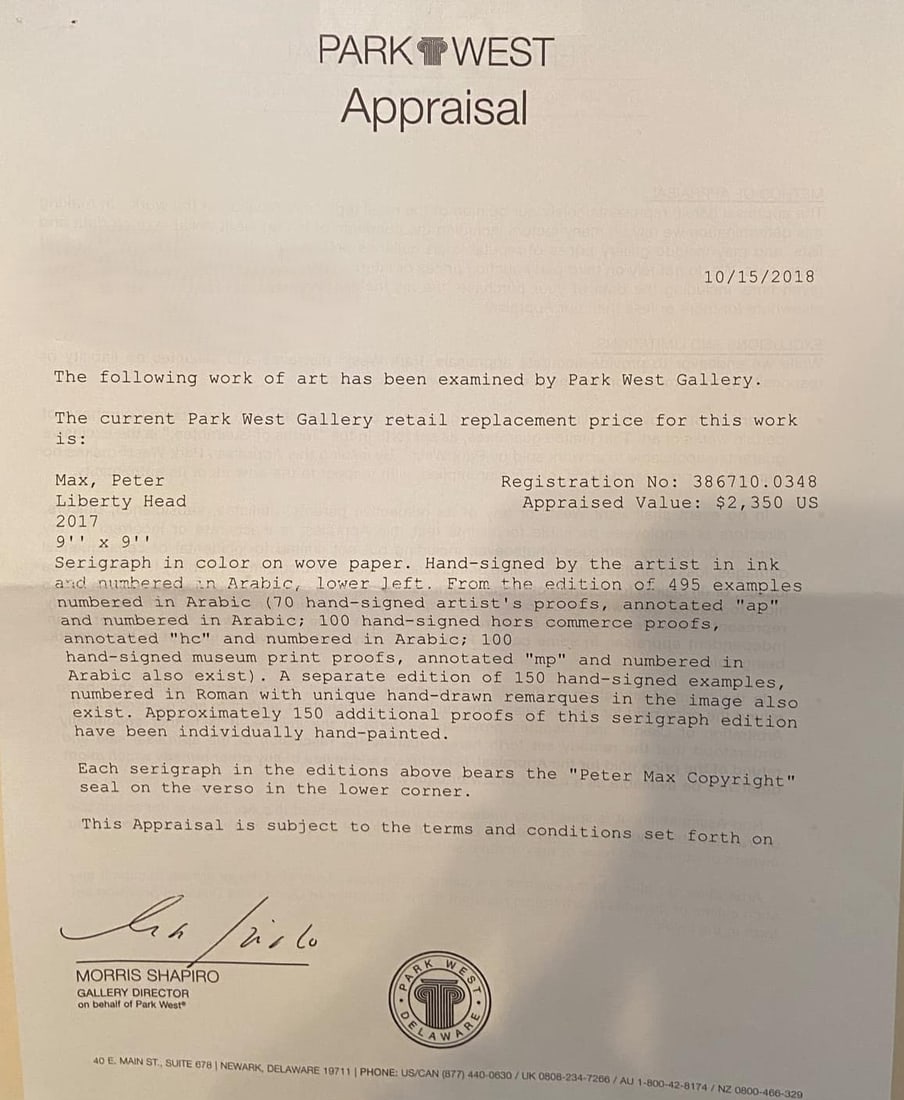 Peter Max Liberty Head - 3