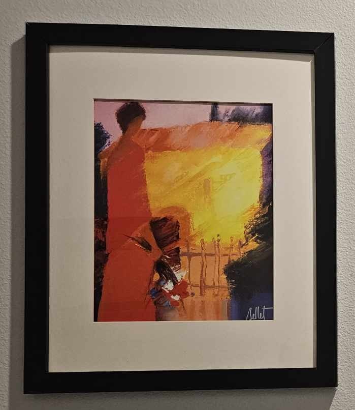 Emile Bellet Jordin Street: Emile Bellet "Jardin Street" 2014 15 1/2" x 12 1/2" image size Giclee in color on paper. Hand-signed in pigment by the artist. Gallery framed, COA