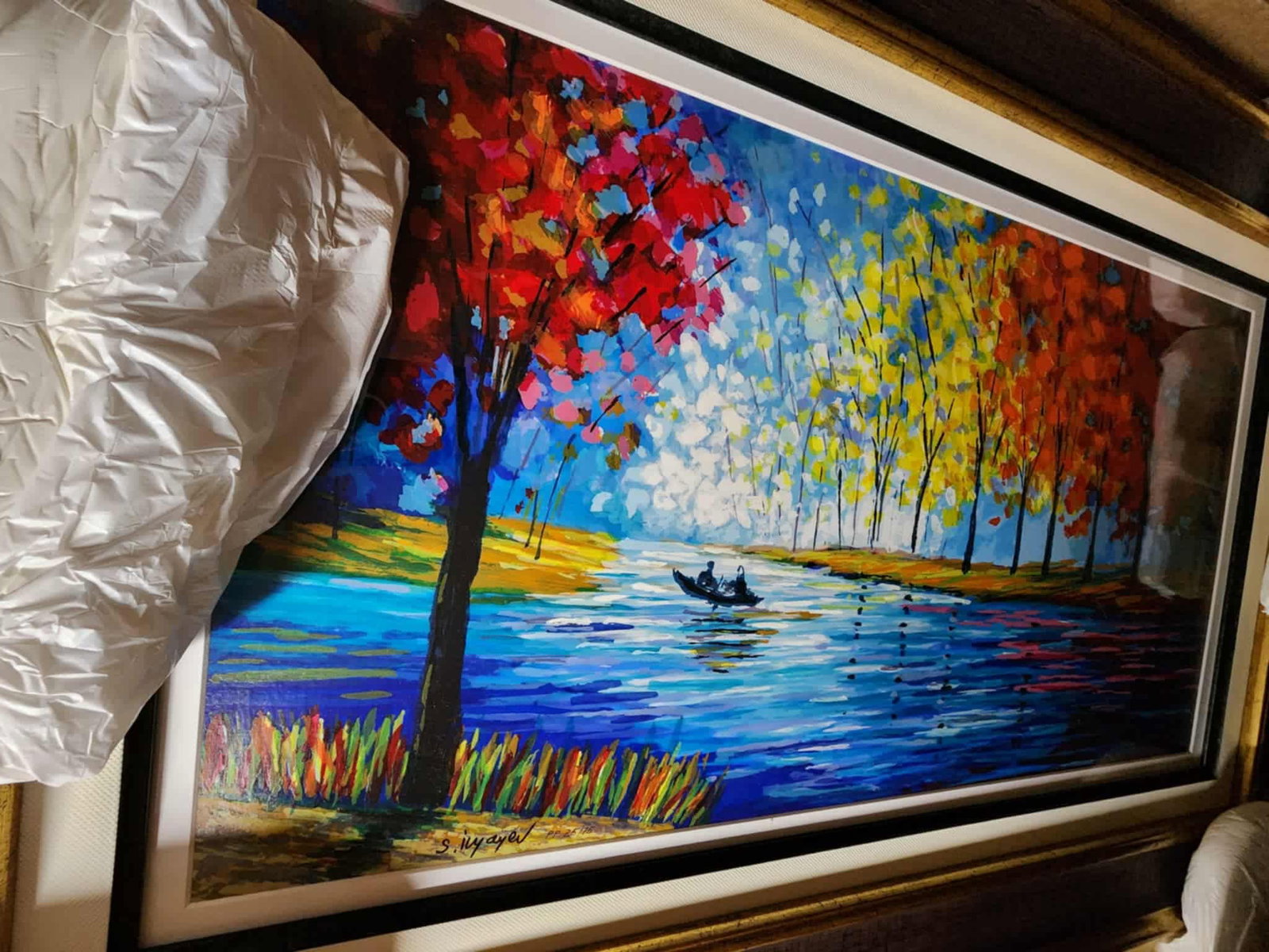 Slava Ilyayev Shimmering Waters: Slava Ilyayev "Shimmering Waters" 2016 15 1/8" x 28 1/8" image size Serigraph in color on paper. Hand-signed in pigment lower left by the artist. Gallery framed, COA