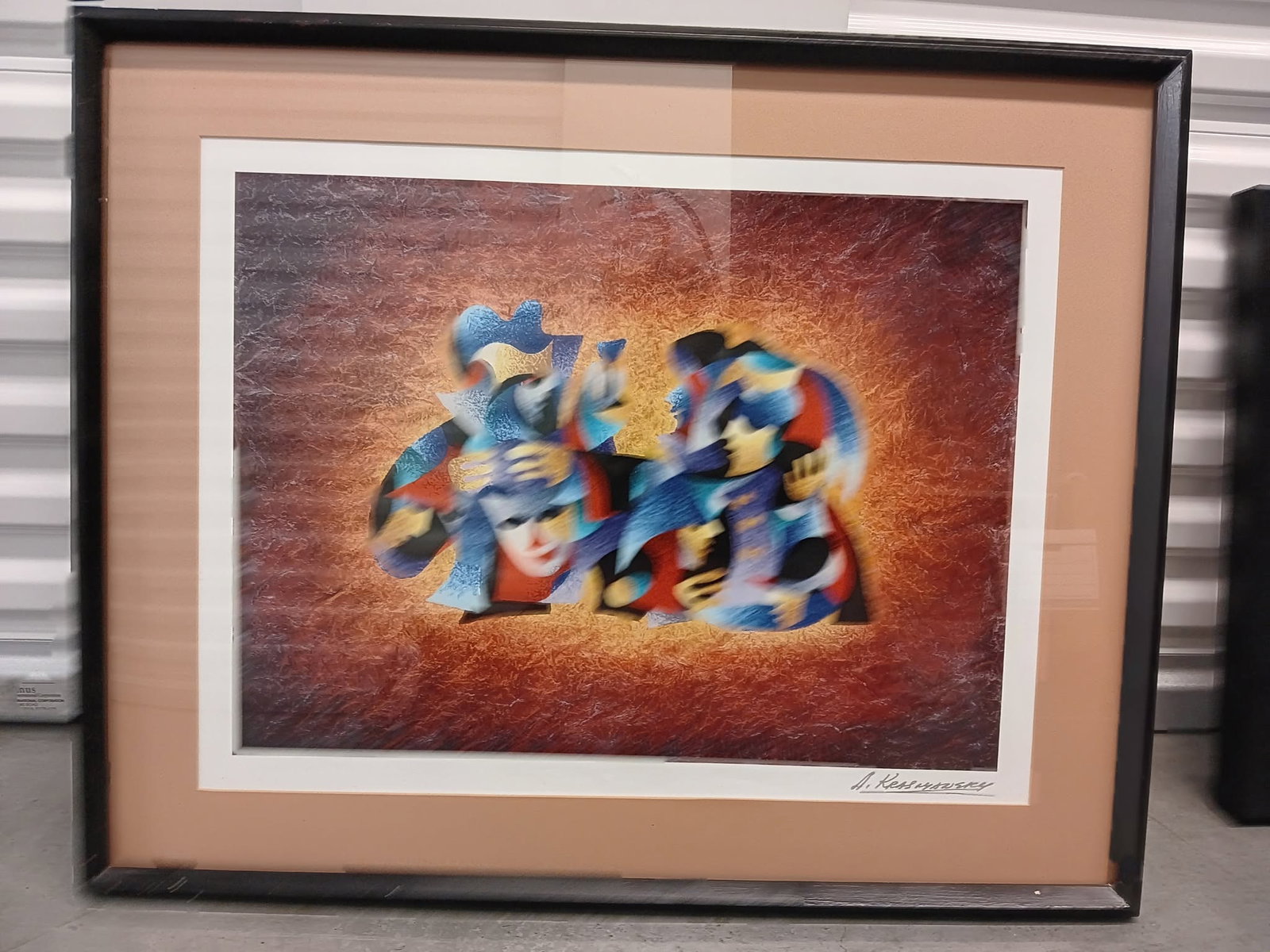 Anatole Krasnyansky Play that Hord II num 15: Anatole Krasnyansky "Play that Horn II #15" 2013 19 7/8" x 16 1/8" Seriolithograph in color on archival paper signed in the plate. Gallery framed, COA, Appraisal. JPP