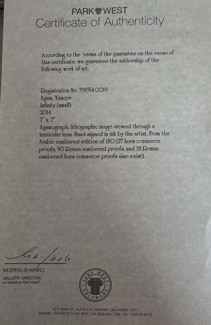 Yaacov Agam Infinity (small) - 2