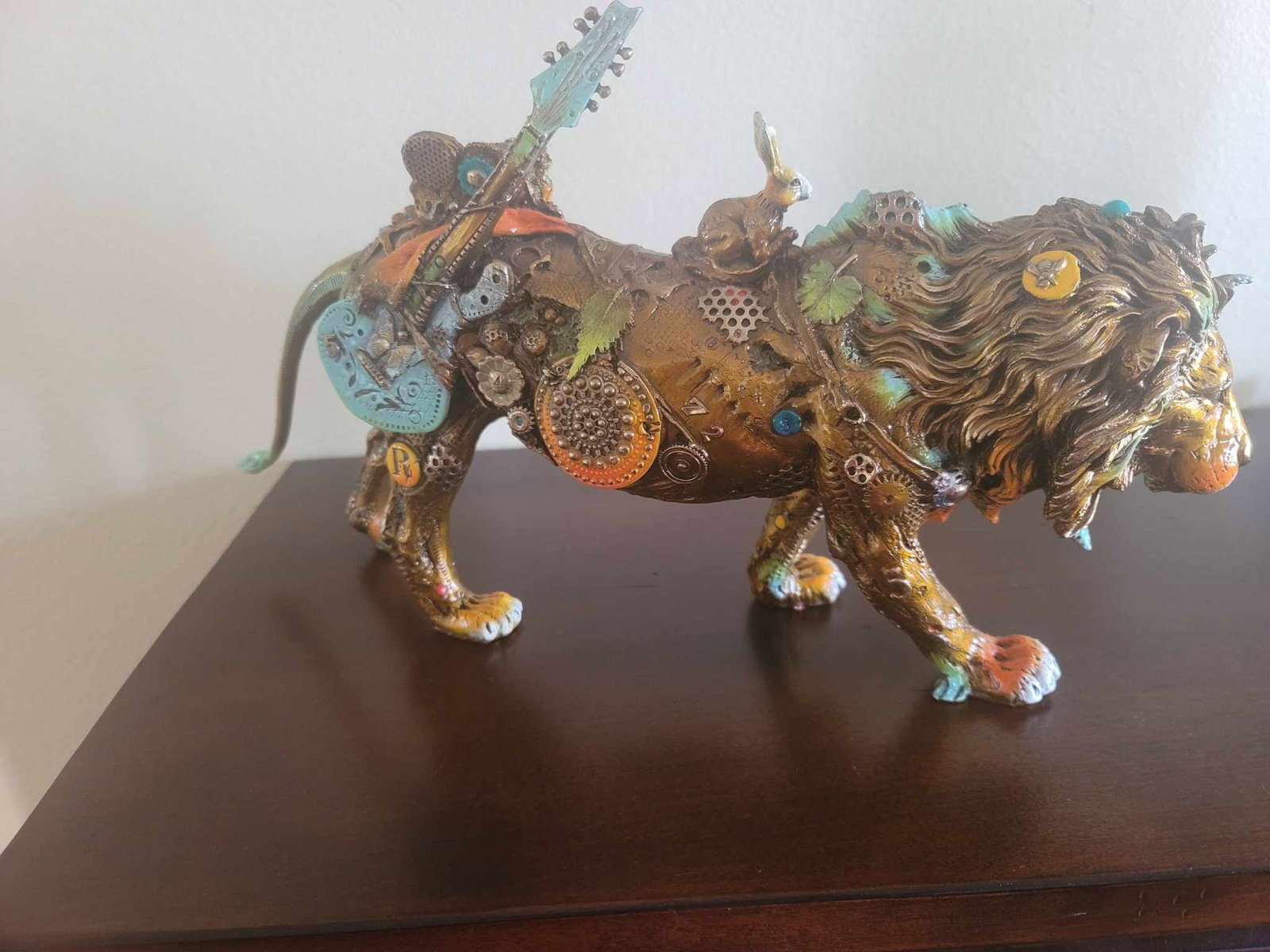 Nano Lopez Leonardo: Nano Lopez "Leonardo (Reflections)" 17 1/4 x 26" Bronze sculpture