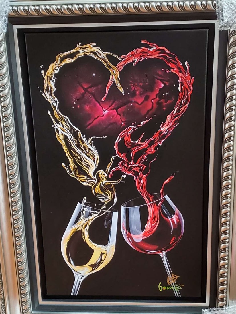 Michael Godard The Conflict: Michael Godard "The Conflict" 2020 29" x 17 1/2" image size Giclee in color with hand-embellishment on canvas. Hand-signed in ink lower right by the artist. Gallery framed, COA, Appraisal LC