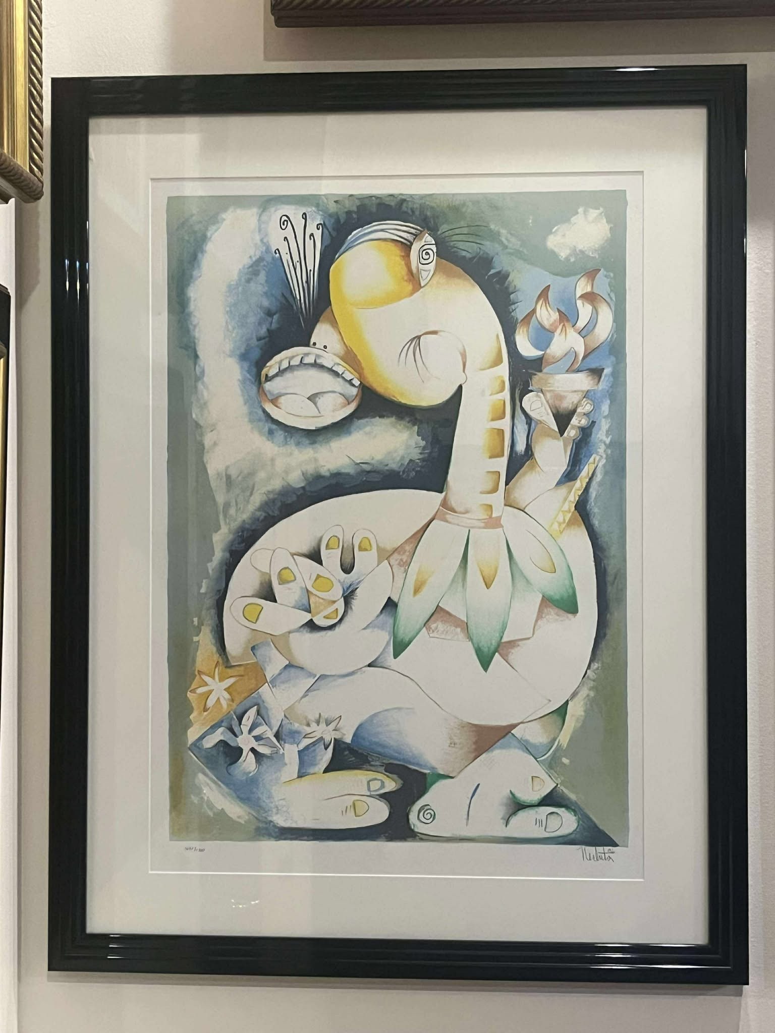 Alexandra Nechita My torch Shall Guide me: Alexandra Nechita "My Torch Shall Guide Me" 1996 Lithograph on paper. Gallery framed, No paperwprl