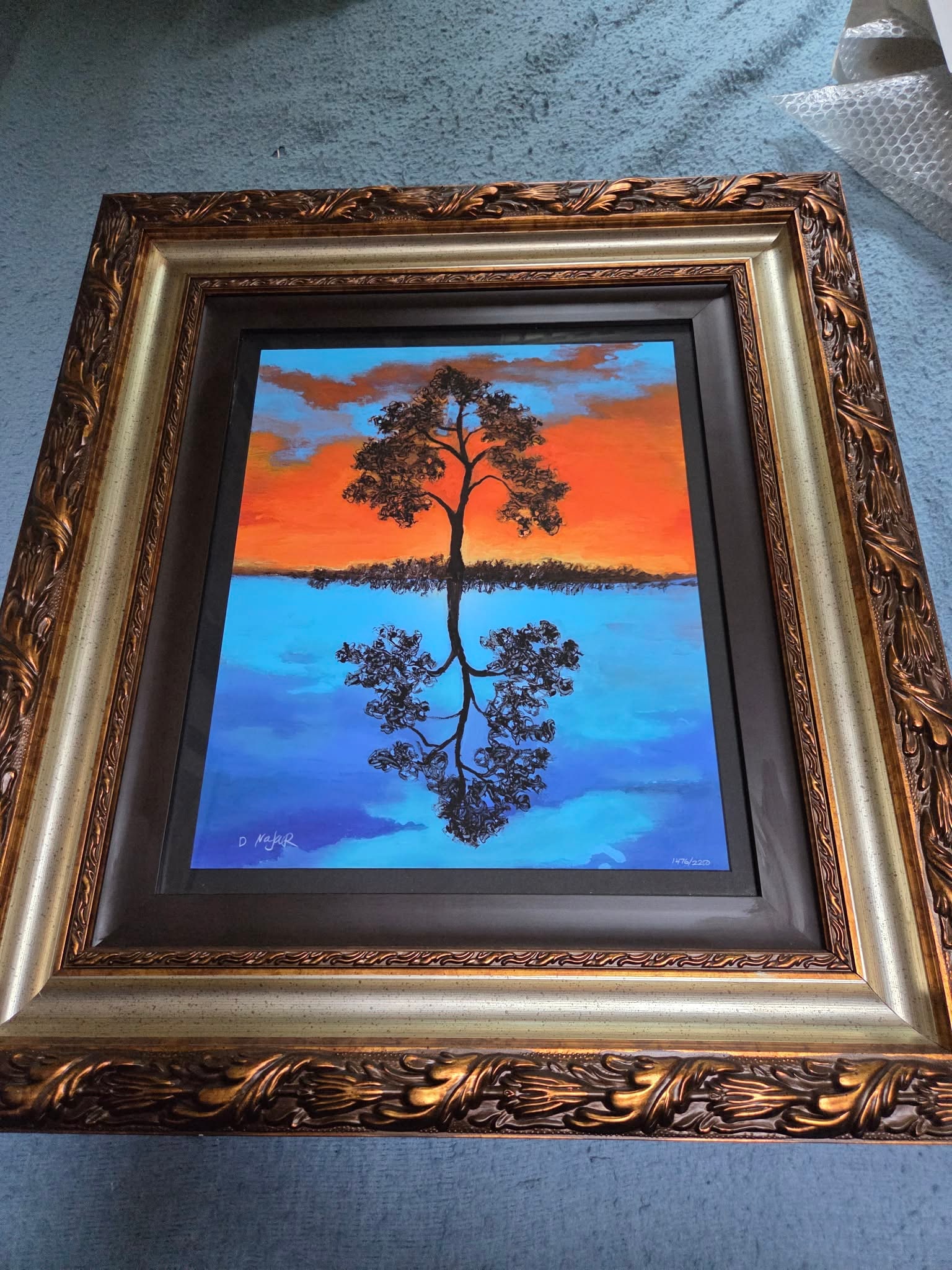 David Najar Beautifully Contrasted: David Najar "Beautifully Contrasted" 20"x 16" image size. Giclee in color on paper. Hand signed lower left by the artist. Gallery Framed. COA, Appraisal. NDR