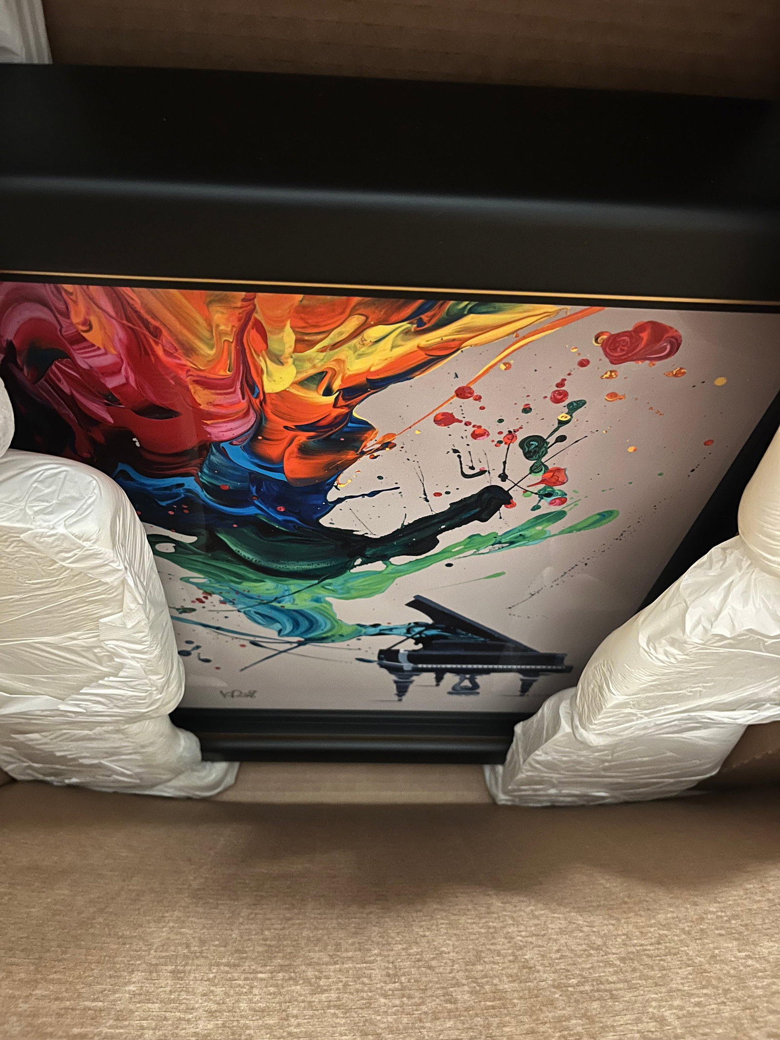 Kre8 Baby Grand: Kre8 "Baby Grand" 2022 18" x 13 1/2" image size Dye sublimation on aluminum. Hand-signed by the artist. From the Arabic numbered edition international edition of 200 examples. Gallery Framed, coa, app
