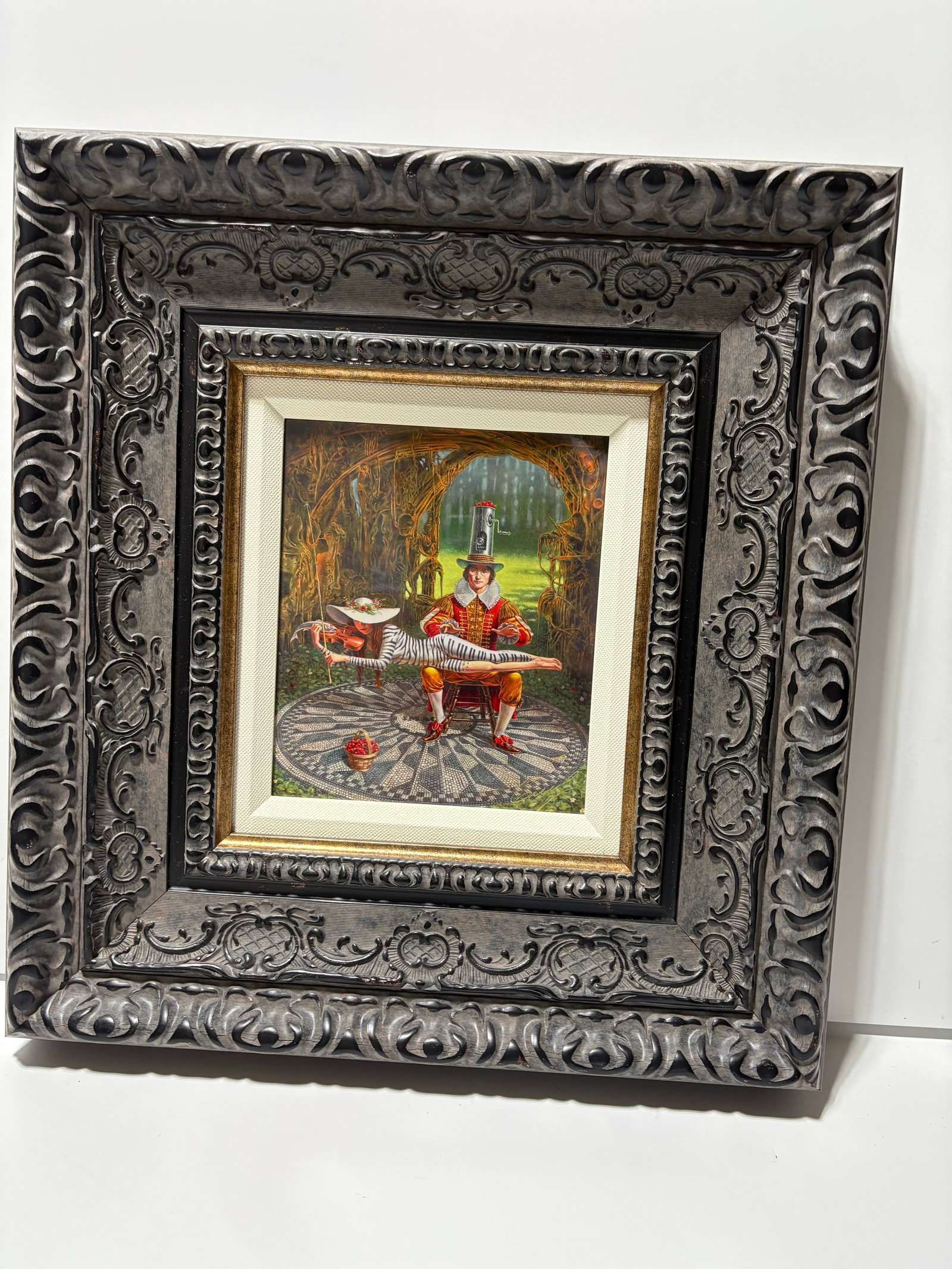 Michael Cheval Imagine II: Michael Cheval "Imagine II" 2016 8" x 6 3/4" image size Digital multiple on aluminum through dye sublimation. Hand-signed by the artist. Gallery framed, COA, Appraisal SEK