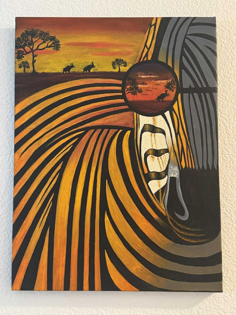 Cruz African Original: Cruz African Oil original 18" x 24" unframed