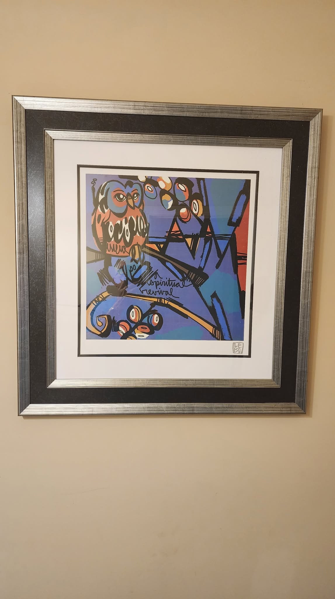 David Le Batard (as Lebo) A Spiritual Revival: David Le Batard (as Lebo) "A Spiritual Revival" 2015 16 1/2" x 16 1/2" image size Serilithograph in color on archival paper. Signed in the plate. Gallery framed, COA. HS