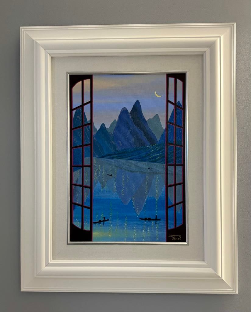 Fanch (Francois Ledan) China Mountains: Fanch (Francois Ledan) "China Mountains" 2001 16 3/4" x 11 3/4" image size Serigraph in color with hand embellishment on canvas. Signed in ink, numbered on verso. From the deluxe numbered edition of