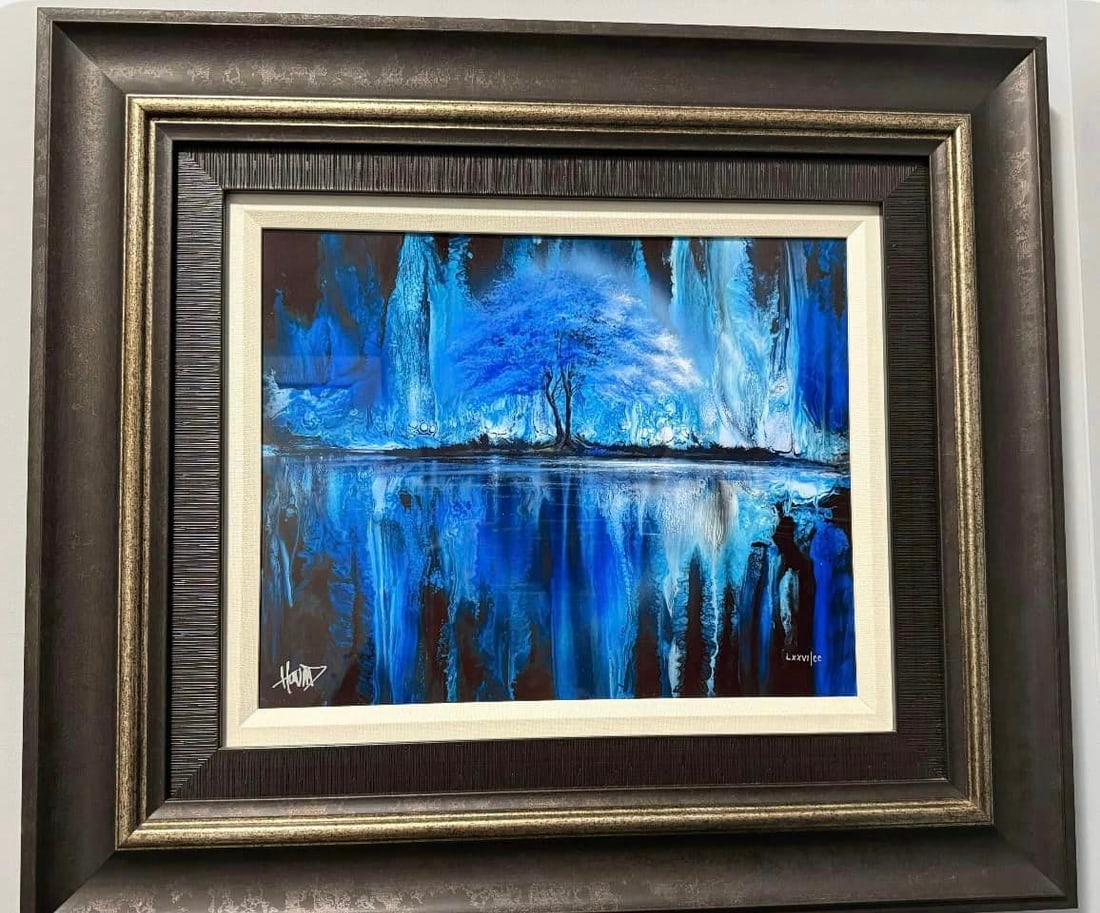 Ashton Howard Natures Blues: Ashton Howard "Natures Blues" 2019 15" x 16 1/4" image size Digital mutiple on aluminum through dye sublimation LE 300 COA