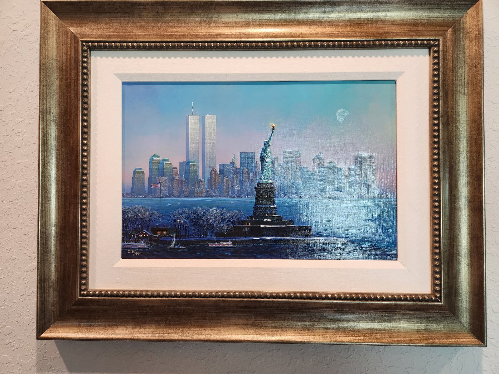 Alexander Chen I Love New York: Alexander Chen "I Love New York" 2003 11 5/16" x 17 1/4" image size seriolithograph in color with hand embellishment on canvas. Signed in ink lower right. Gallery framed, COA, Appraisal