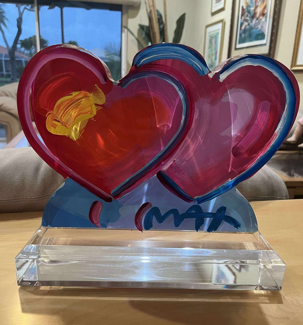 Peter Max Two Hearts Ver. III num 415 unique - 2