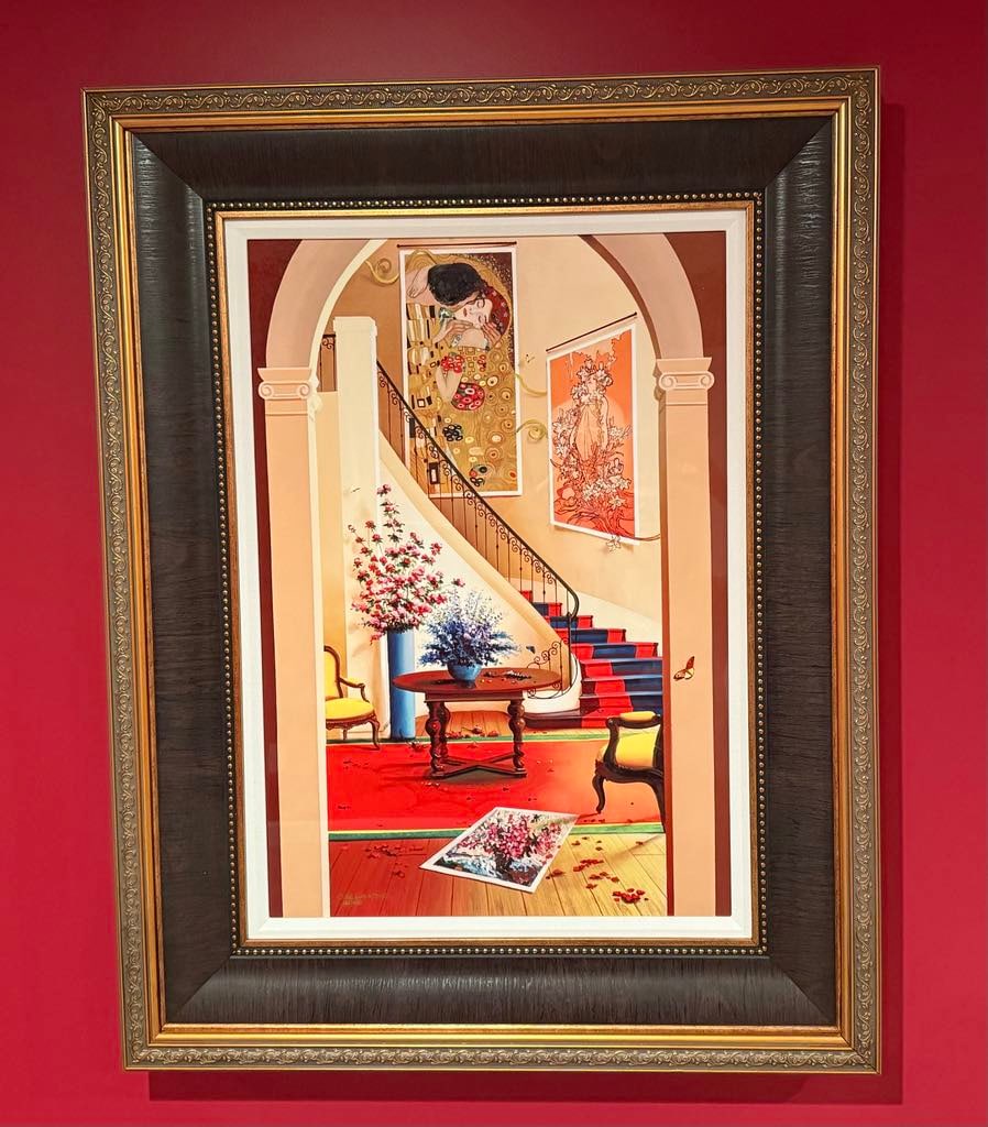 Orlando Quevedo Happiness: Orlando Quevedo "Happiness" 2017 27" x 18 3/4" Image size Dye Sublimation on aluminum. Hand-signed in pigment lower left by the artist. From the Arabic numbered edition of 450 proofs. Gallery framed,