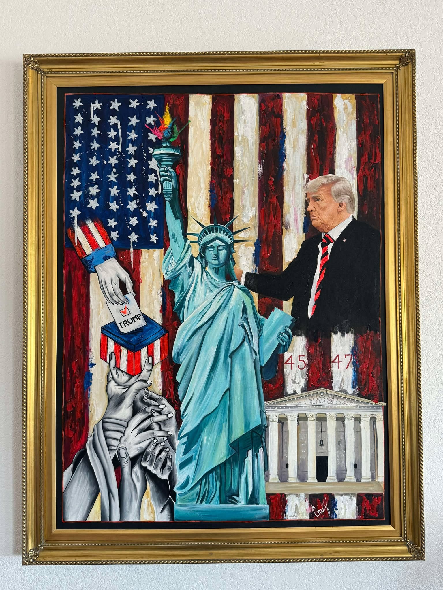 Cruz Trump Original: Cruz "Trump" 2024 36" x 48"
