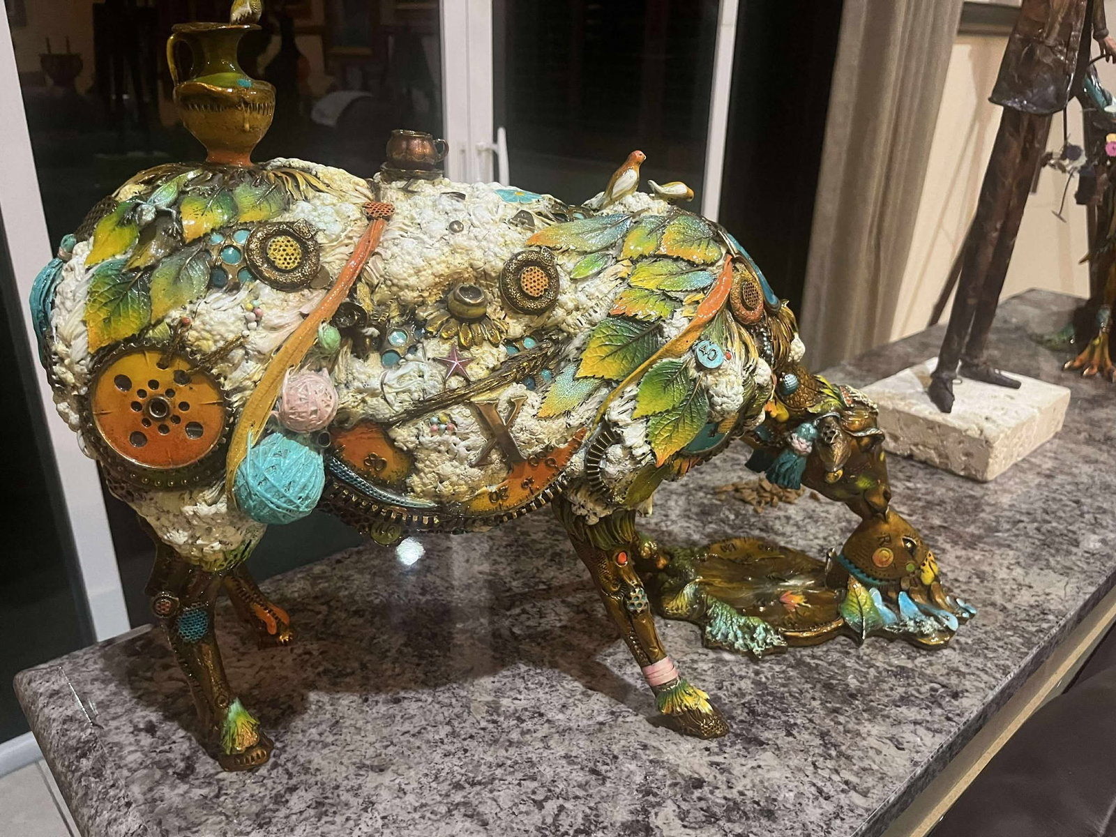 Nana Lopez Alberta: Nano Lopez (Alberta) 2009, 22 1/4" x 8" X 17 1/2", bronze sculpture with hand-applied patina. Signature stamped, iincluding a 26" x 19 3/8" giclee on convas, hand signed by artist and annotated by han
