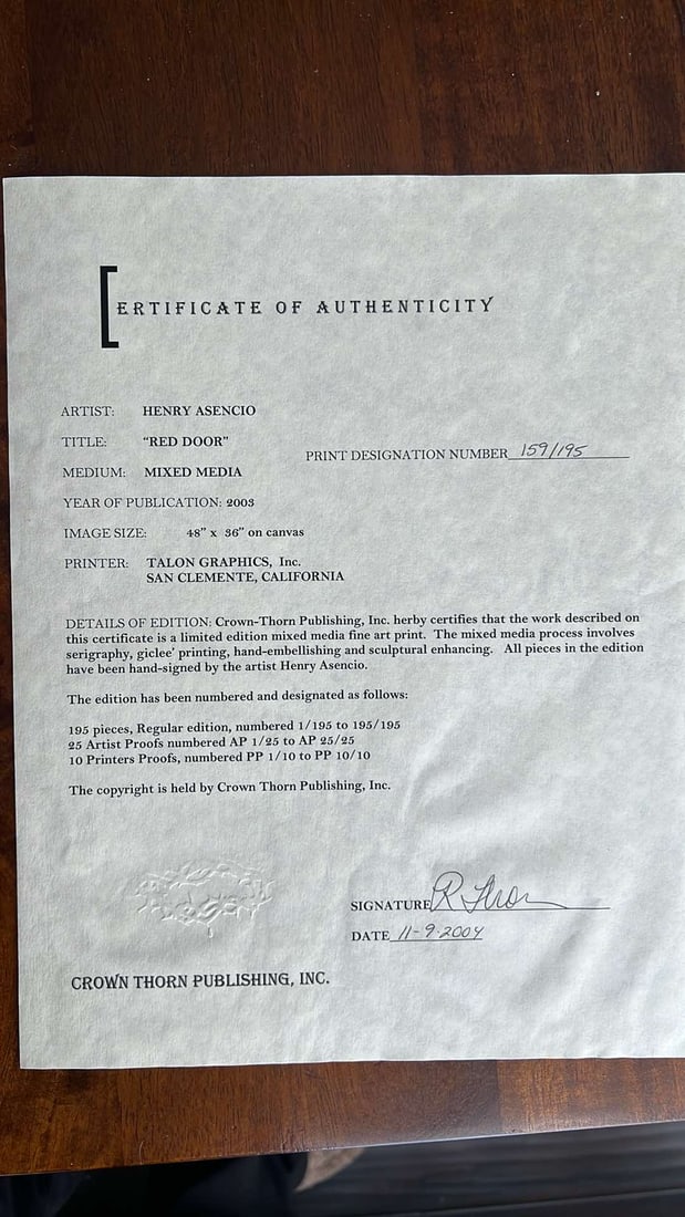 Henry Asencio Red Door - 2
