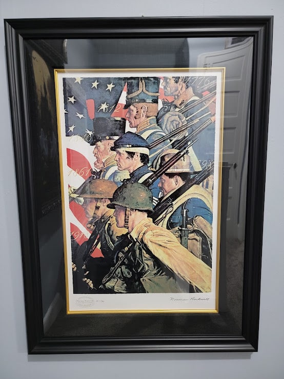 Norman Rockwell A Pictorial History of the United States Army: Norman Rockwell (A Pictorial History of the United Stated Army) aka "To Make Men Free" 2012 20 3/16 x 13 1/2" image size seriolithograph in color on archival paper. Signed in the plate with the