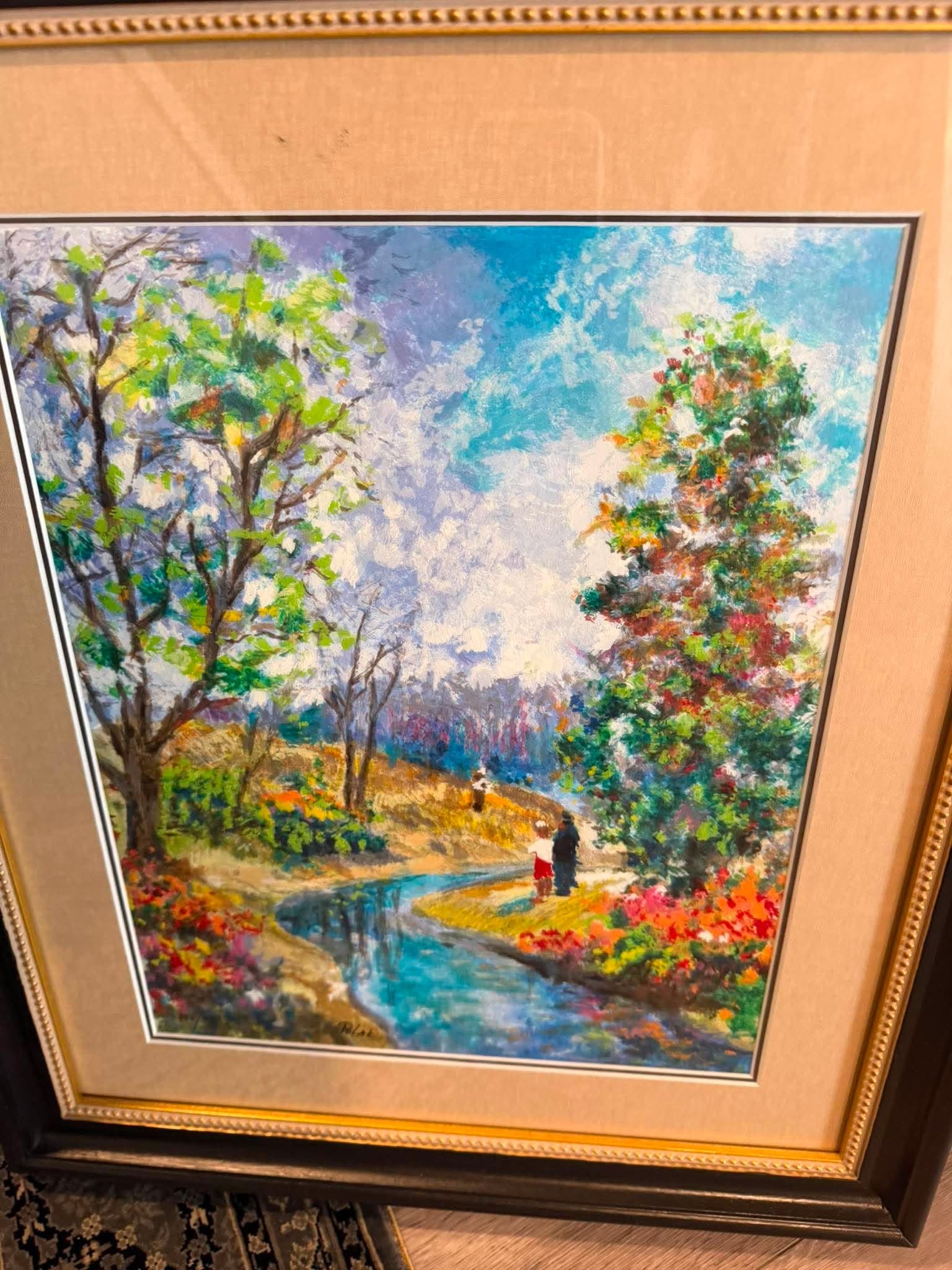 Dimitri Polak Autumn Stream: DImitri Polak "Autumn Stream" 2004 14 1/2" x 11 5/8" image size Serigraph in color on wove paper. Signed in ink and numbered. Gallery framed, COA, BG