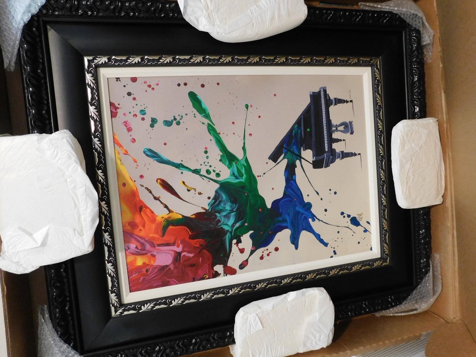 Kre8 Baby Grand Ver II: Kre8 "Baby Grand Ver II" 2021 26" x 19 1/2" image size Giclee in color with hand-embellishment on canvas. Hand-signed by the artist. Gallery framed, COA, Appraisal. BH