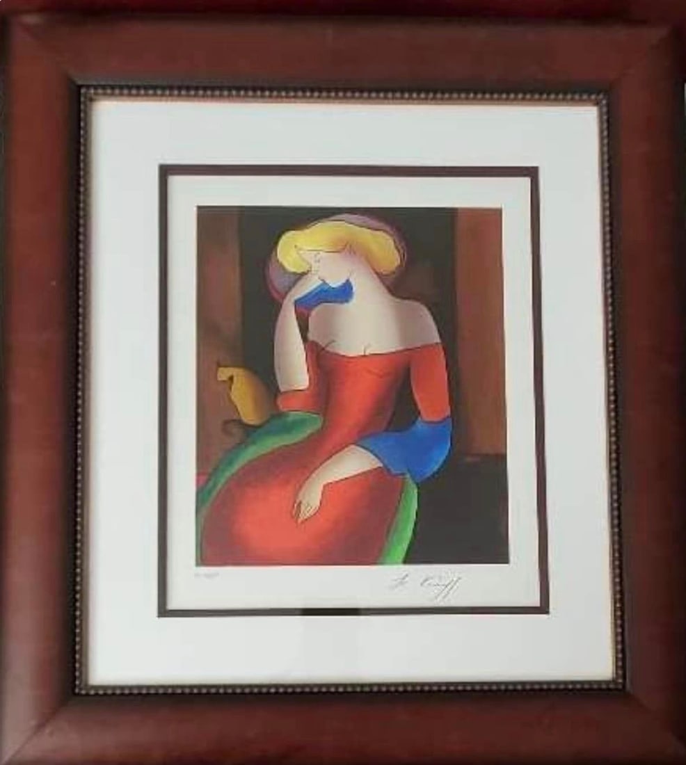 Telephonez Moi: Linda Le Kinff, "Telephonez Moi" 2008 10 9/16" x 8 5.8" image size Serigraph in color on wove paper. Signed in pencil lower right and numbered. From the hors commerce proofs edition of 65 This work
